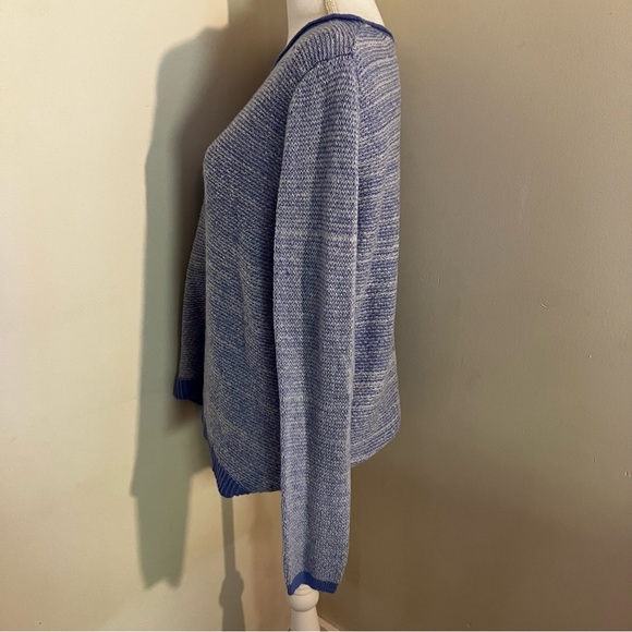 Gap reverse stitch Neón medium blue sweater L - Picture 2 of 7